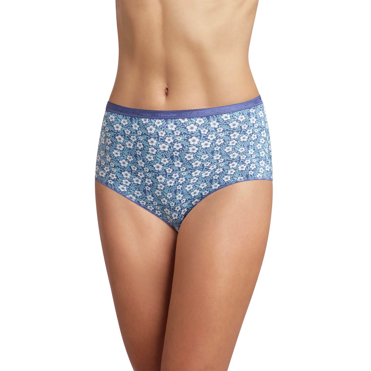 Lot 2 + 1 gratuit slips midi en coton bio bleu, PLAYTEX