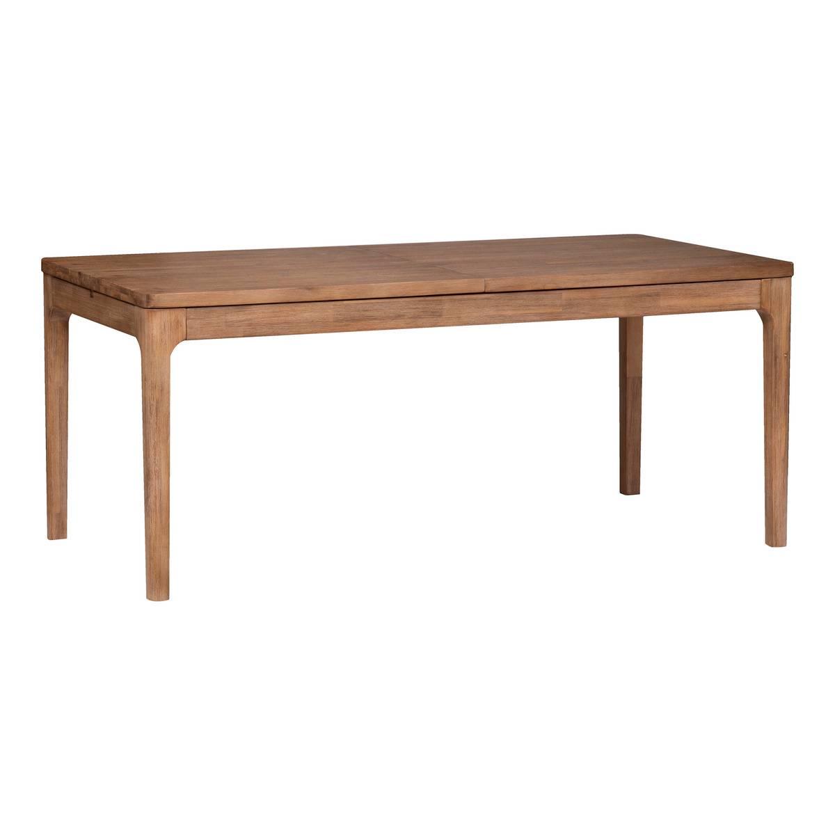 Table à manger extensible bois d'acacia massif 6 à 8 couverts SABOR bois naturel, ATMOSPHERA
