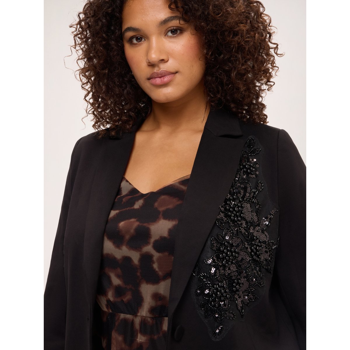 Blazer à paillettes noir, FIORELLA RUBINO