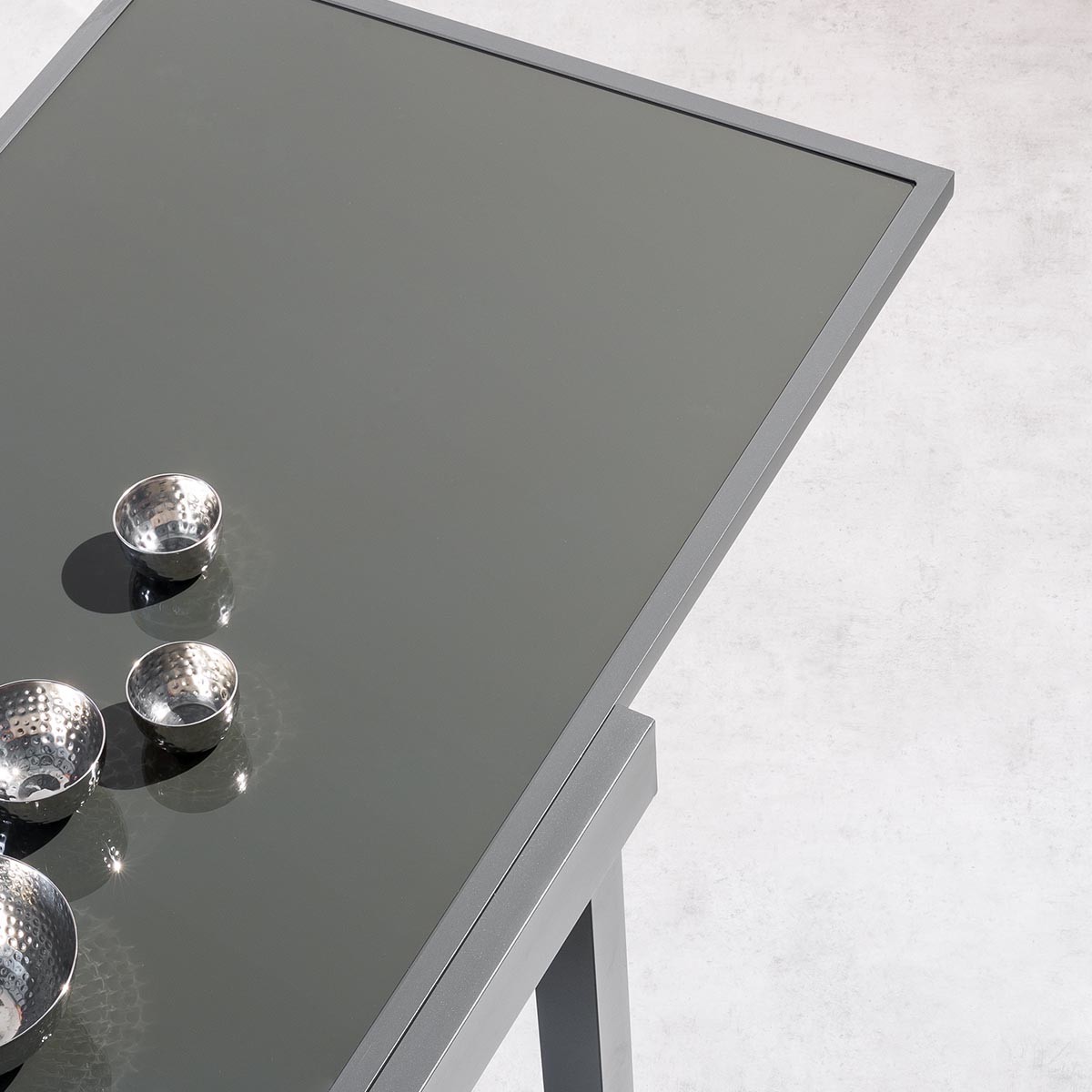 Table de jardin extensible 10 places PIAZZA gris graphite, HESPERIDE