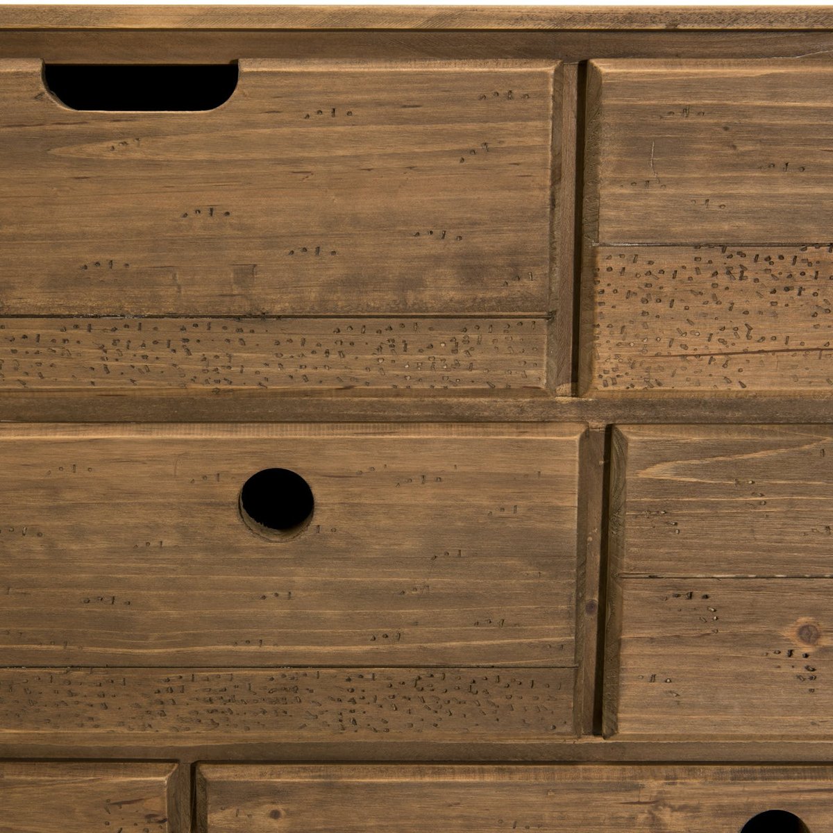 Commode 8 tiroirs en bois style déco scandinave LIMA bois naturel, PIER IMPORT