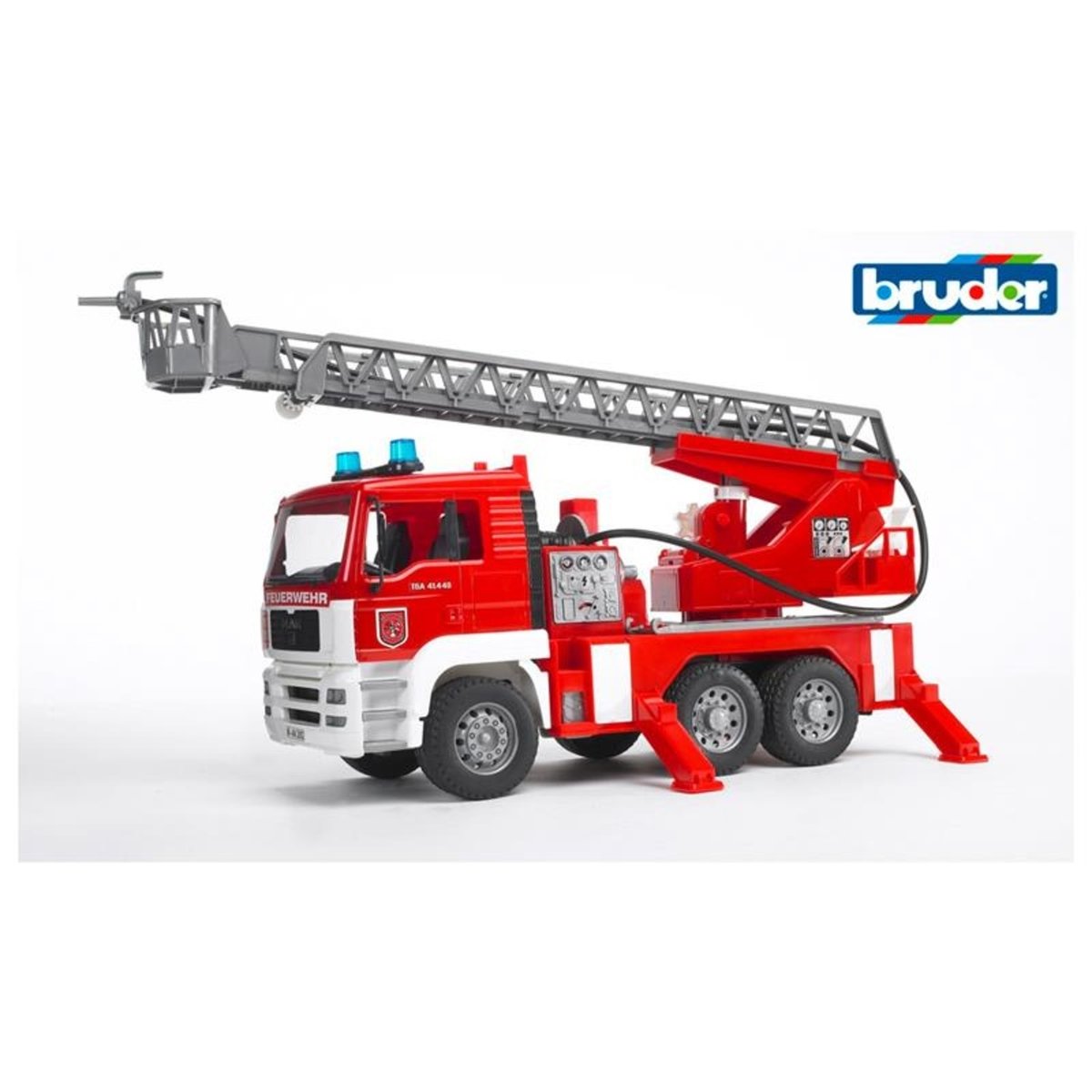 Camion de pompiers MAN avec pompe à eau multicolore, BRUDER
