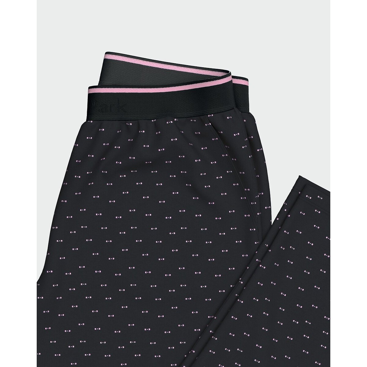 Pigiama lungo, pantaloni stampati blu marino, EDEN PARK