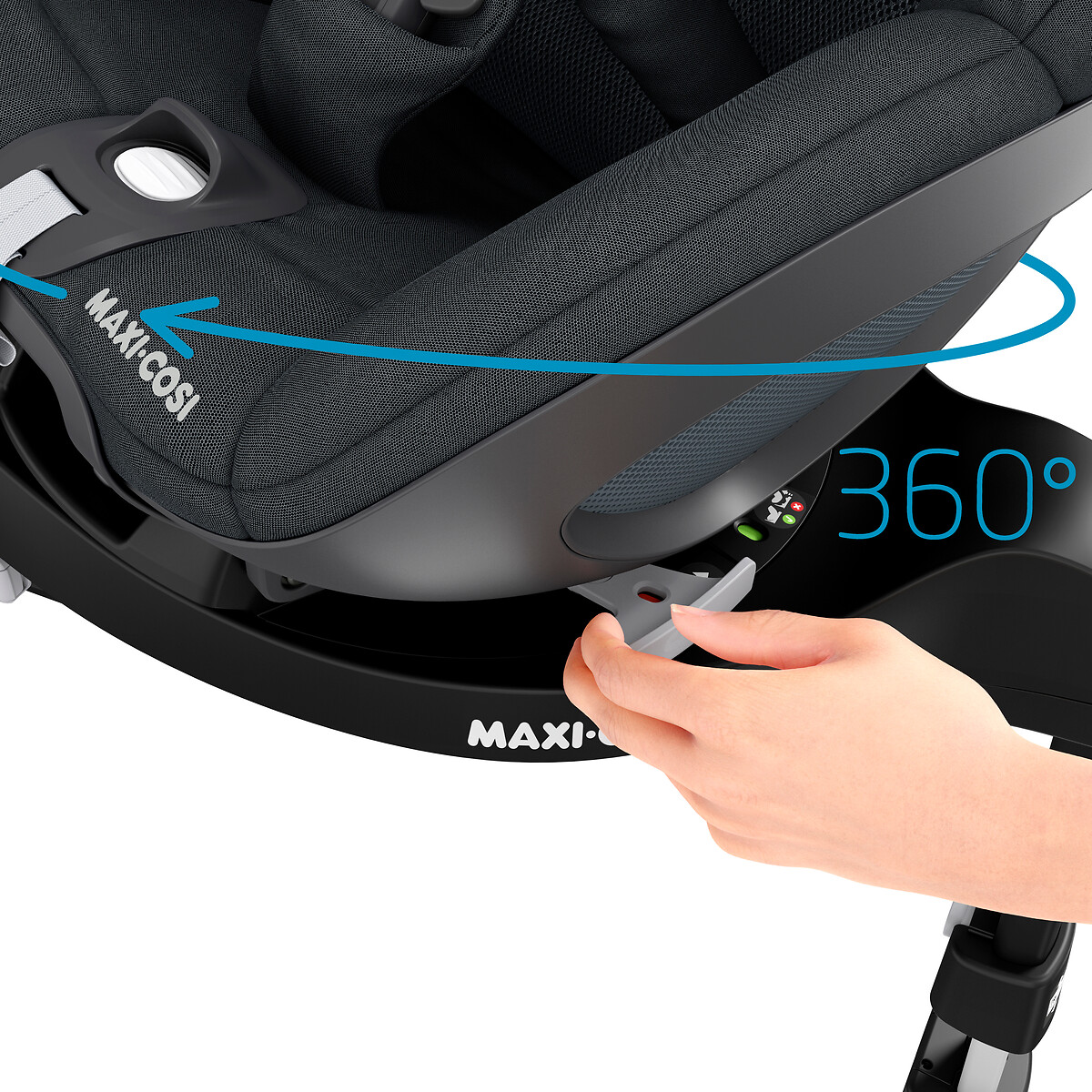 Embase pivotante FamilyFix 360 - 360° noir, MAXI COSI