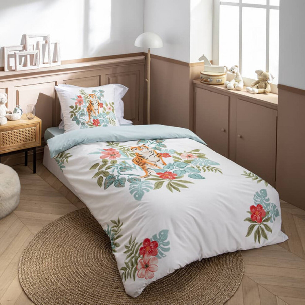 Housse de couette Durga - Percale de coton blanc, TRADITION DES VOSGES