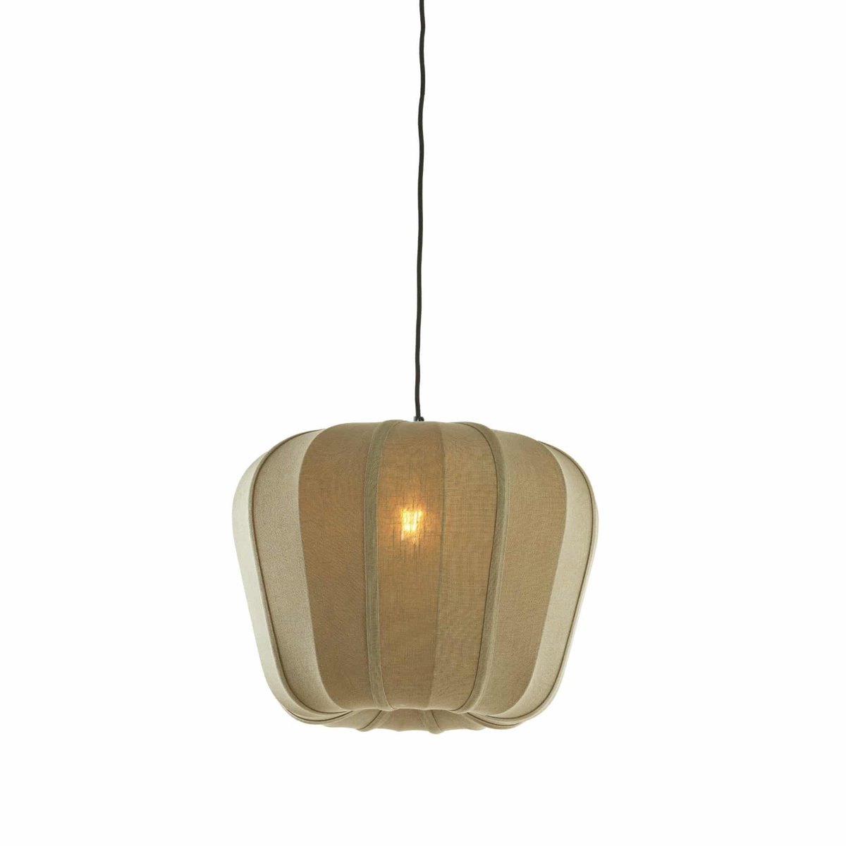Lampe Suspendue Textiles ZUBEDO vert olive, LIGHT & LIVING 
