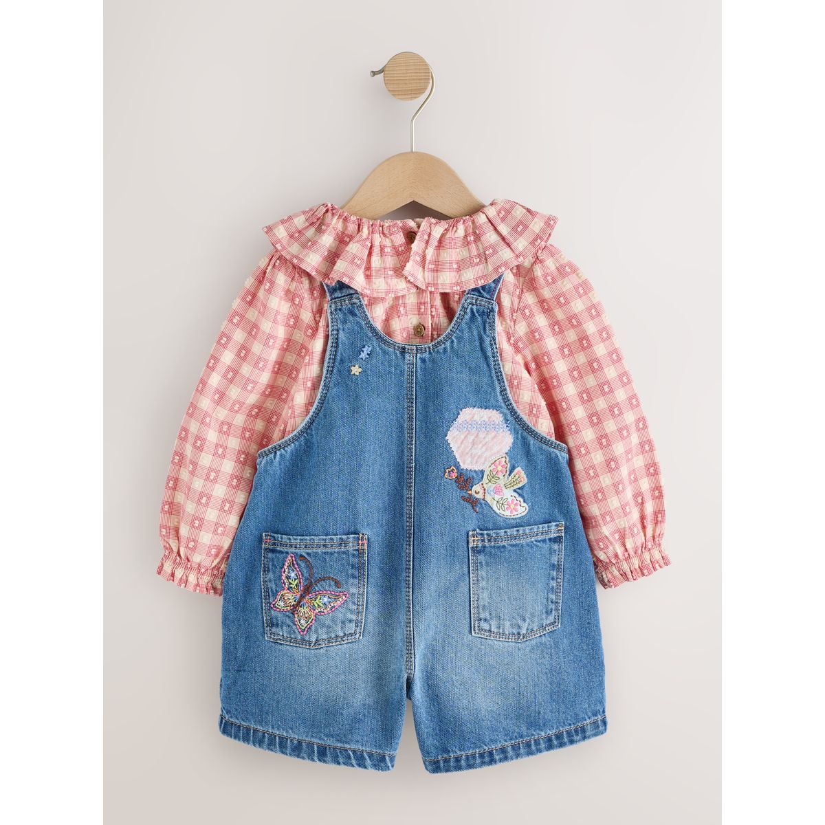 Ensemble salopette cheval en denim, NEXT