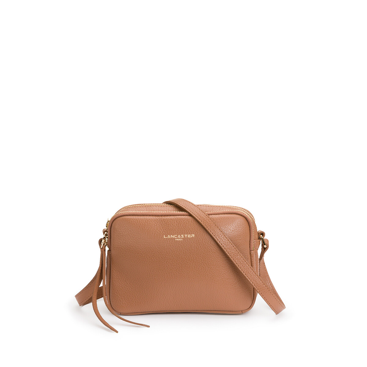 Borsa pochette con cerniera DUNE cammello, LANCASTER
