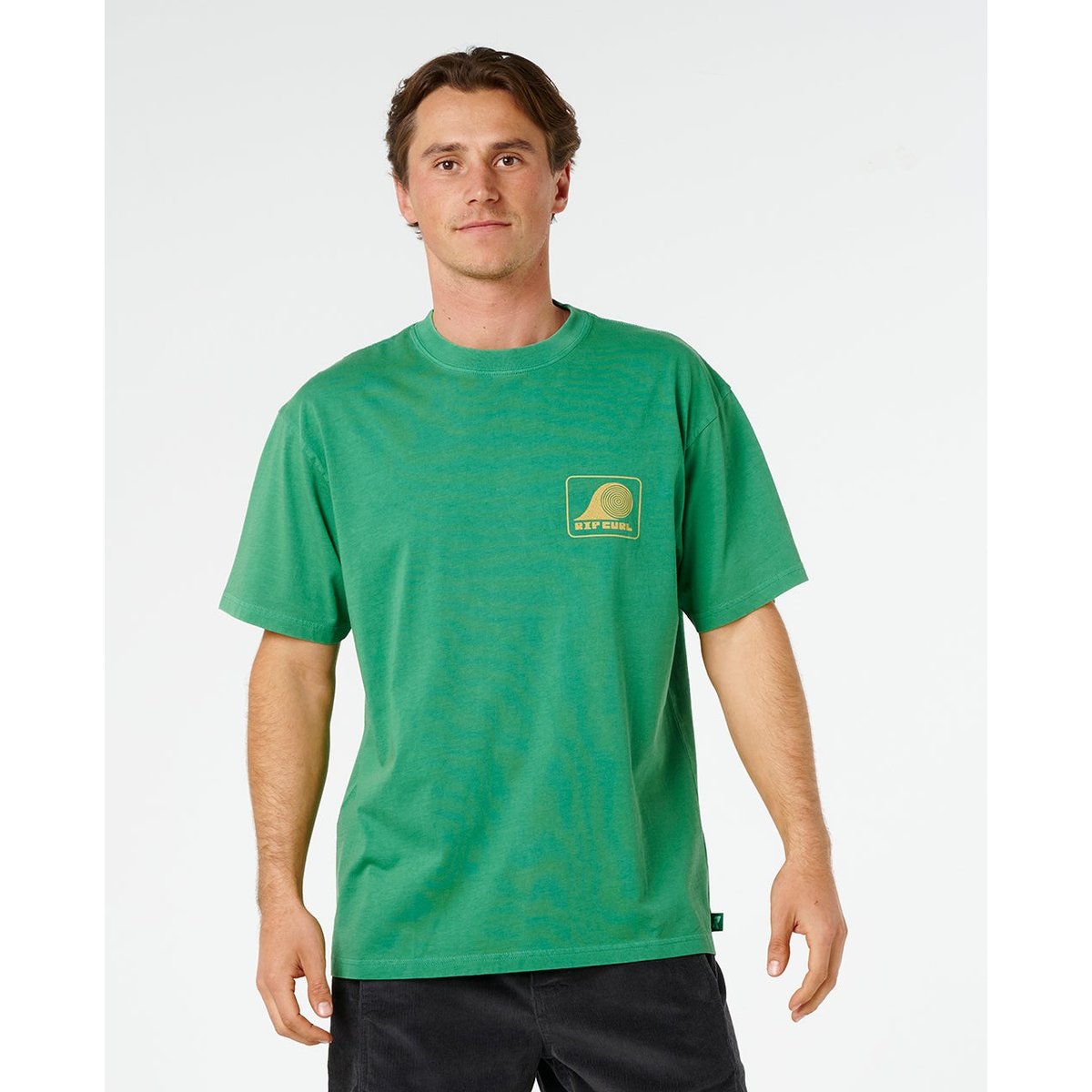T-shirt Aots Rolling WAVE vert feuille, RIP CURL