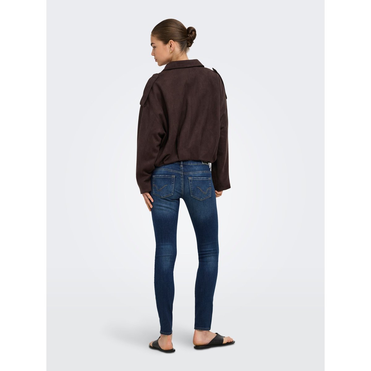 Jean Skinny dark blue denim, ONLY