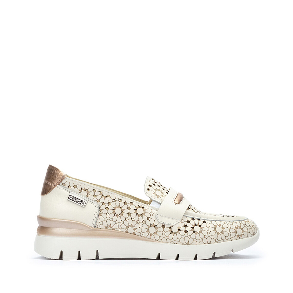 Cantabria Leather Wedge Loafers white, PIKOLINOS