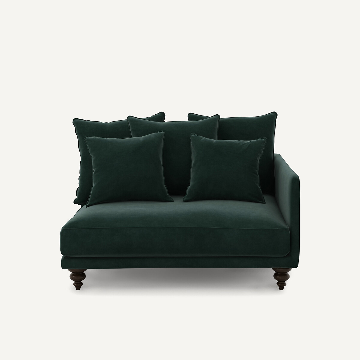Demi canapé velours, Lazare vert tsar, AM.PM
