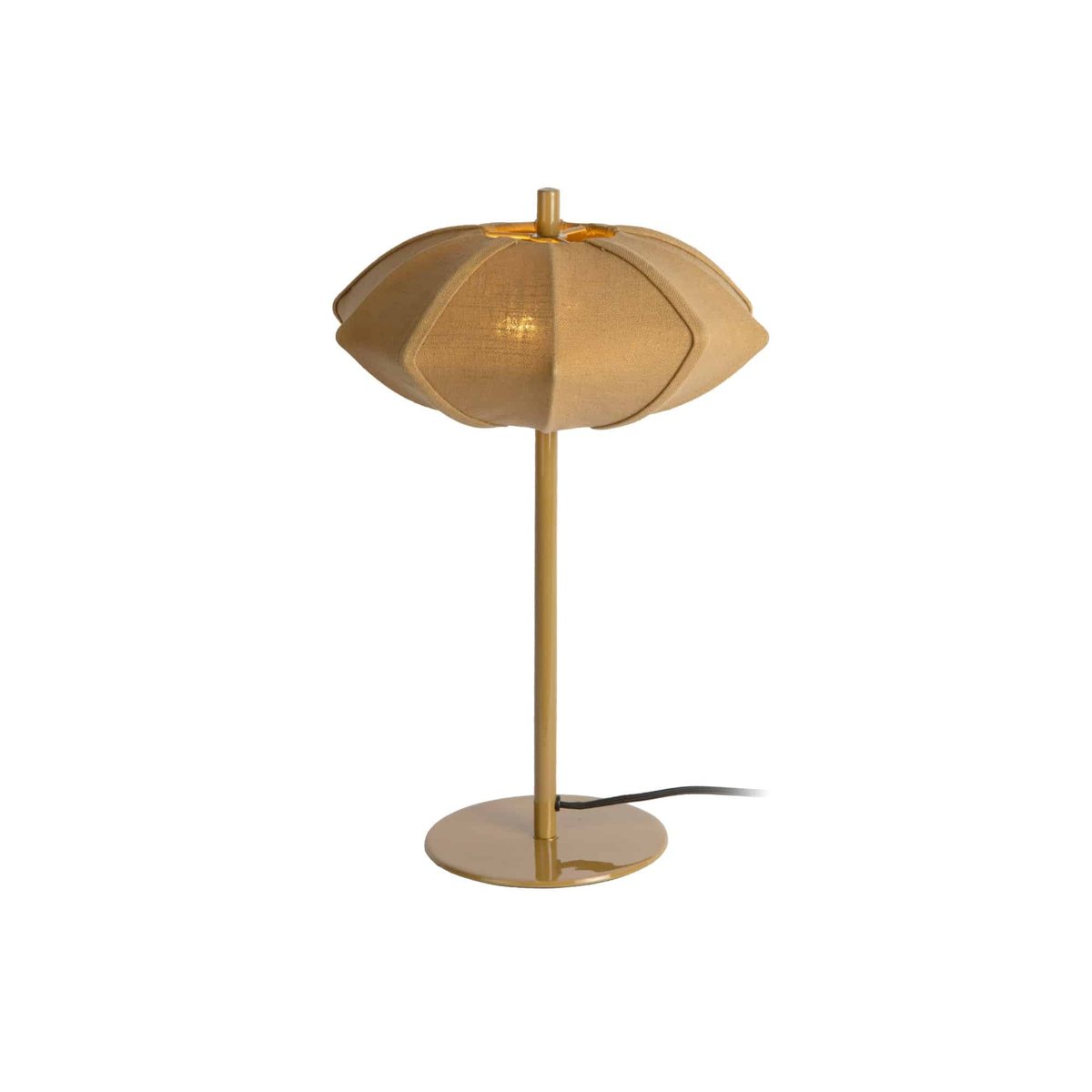 Lampe De Table Coton PARIS DISC kaki foncé, LEITMOTIV