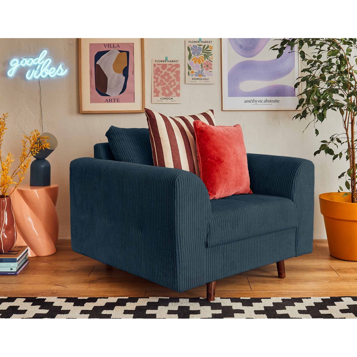 Fauteuil - RUNE bleu nuit, BEST MOBILIER