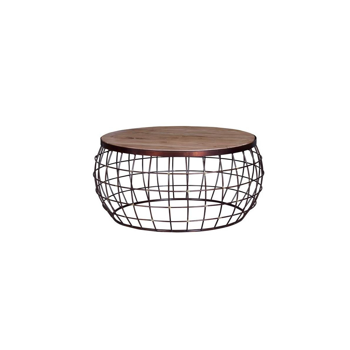 Lot de 2 tables basses marron, DECORATION D’AUTREFOIS