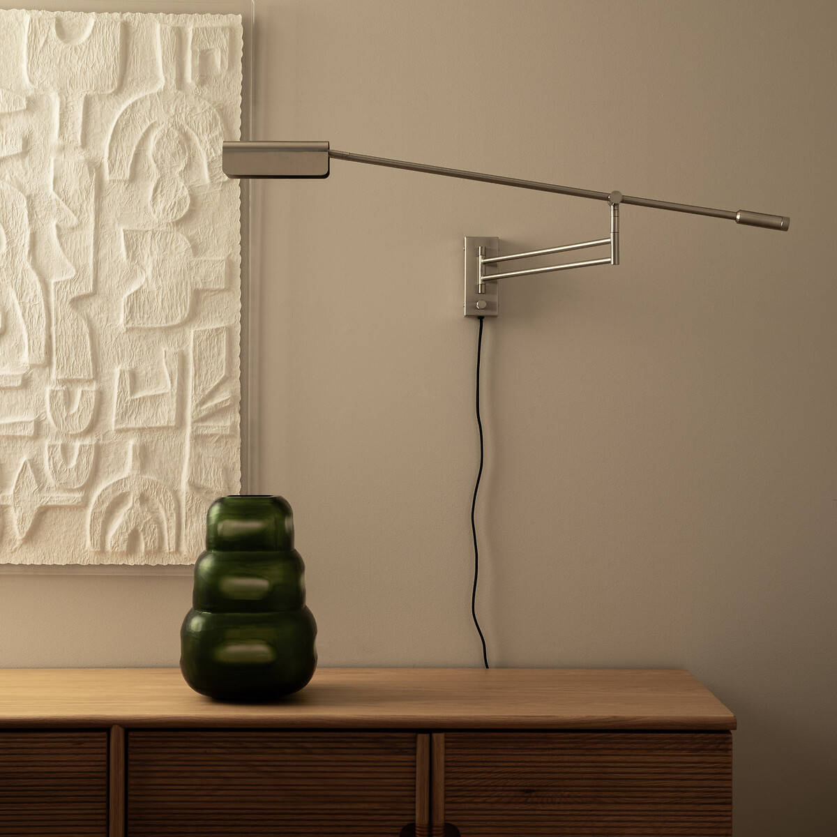 Scharnierende wandlamp, satijn nikkel, Phili satijnen nickel, AM.PM
