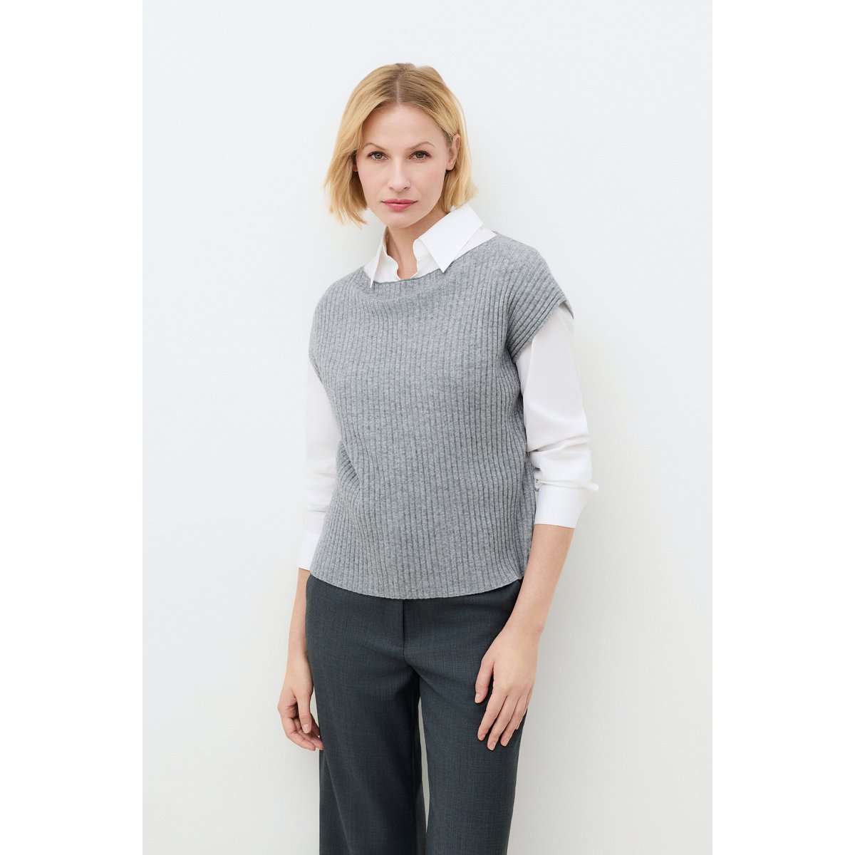 Pull ample col bateau MJUDITH gris, CAROLL