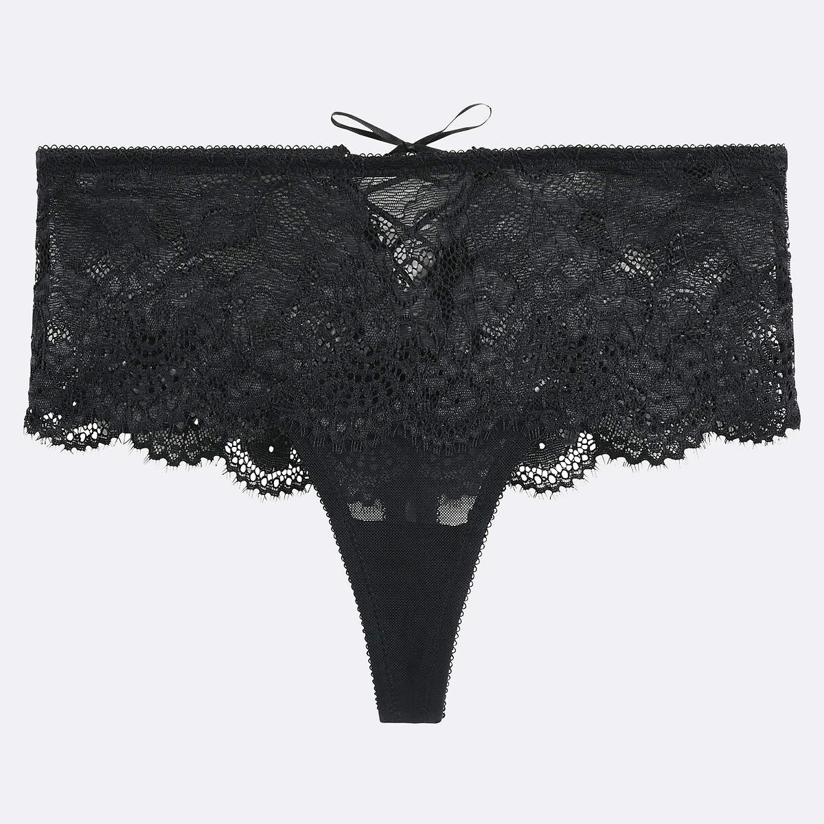 Shorty in pizzo e tulle nero , SUITE PRIVEE