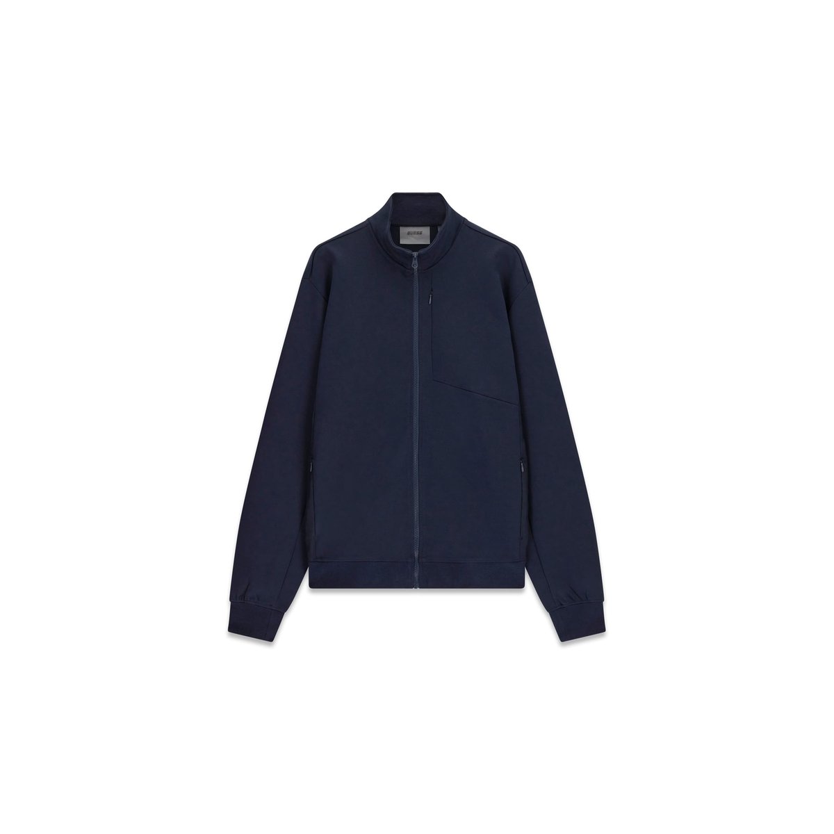 Sweatshirt À Fermeture Éclair Intégrale bleu foncé, GUESS