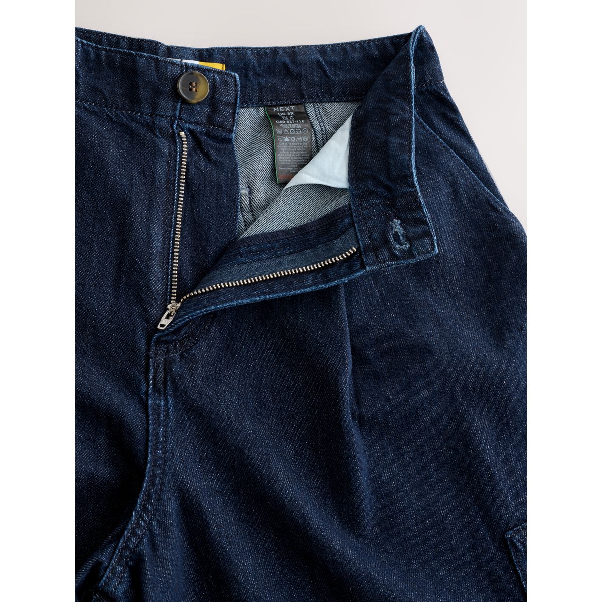 Jean cargo bouffant bleu indigo, NEXT