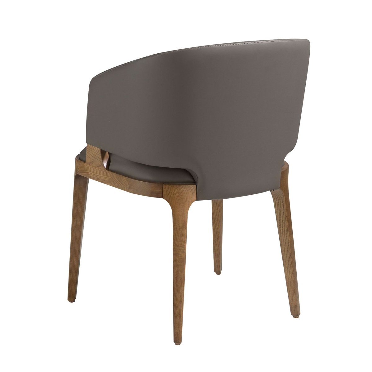Chaise en similicuir taupe foncé noyer | visone foncé, ANGEL CERDA