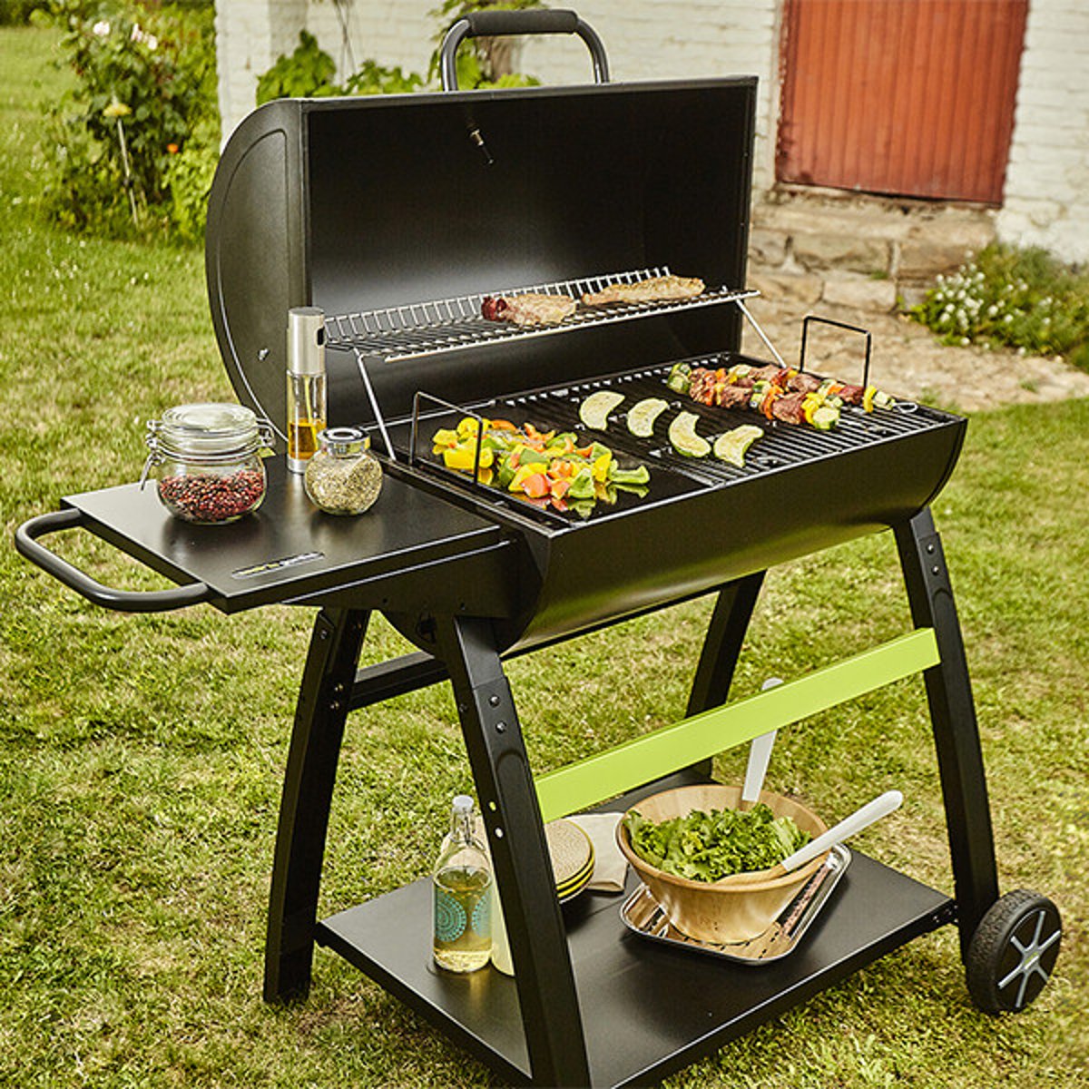 Barbecue charbon, TONINO 70 noir, COOK IN GARDEN