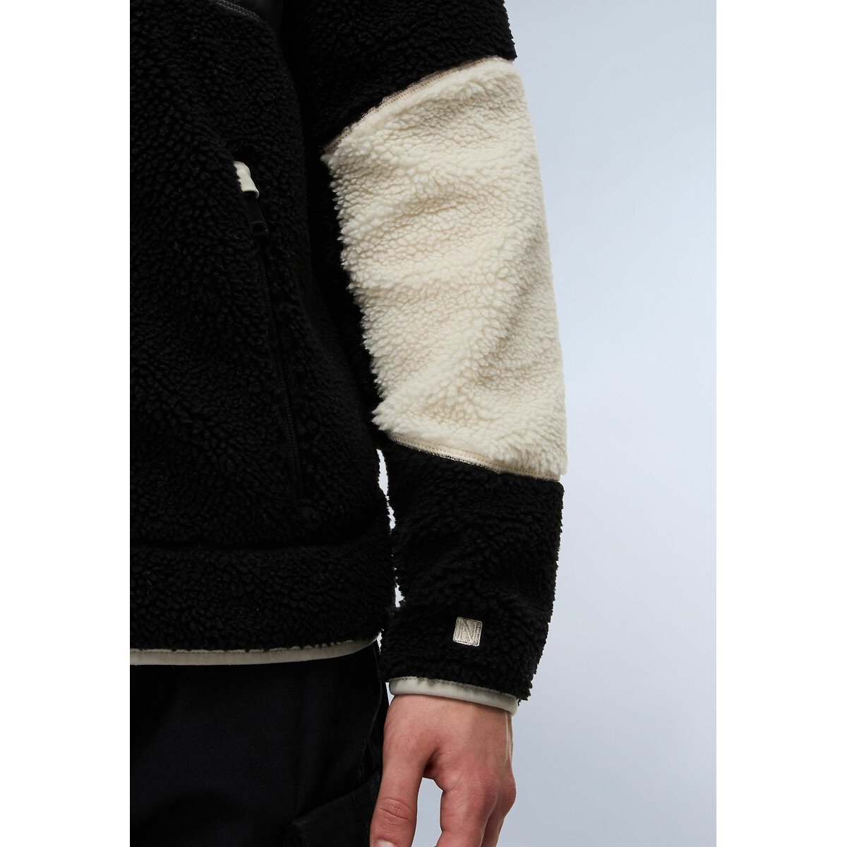 Pile con zip Yupik nero/bianco, NAPAPIJRI