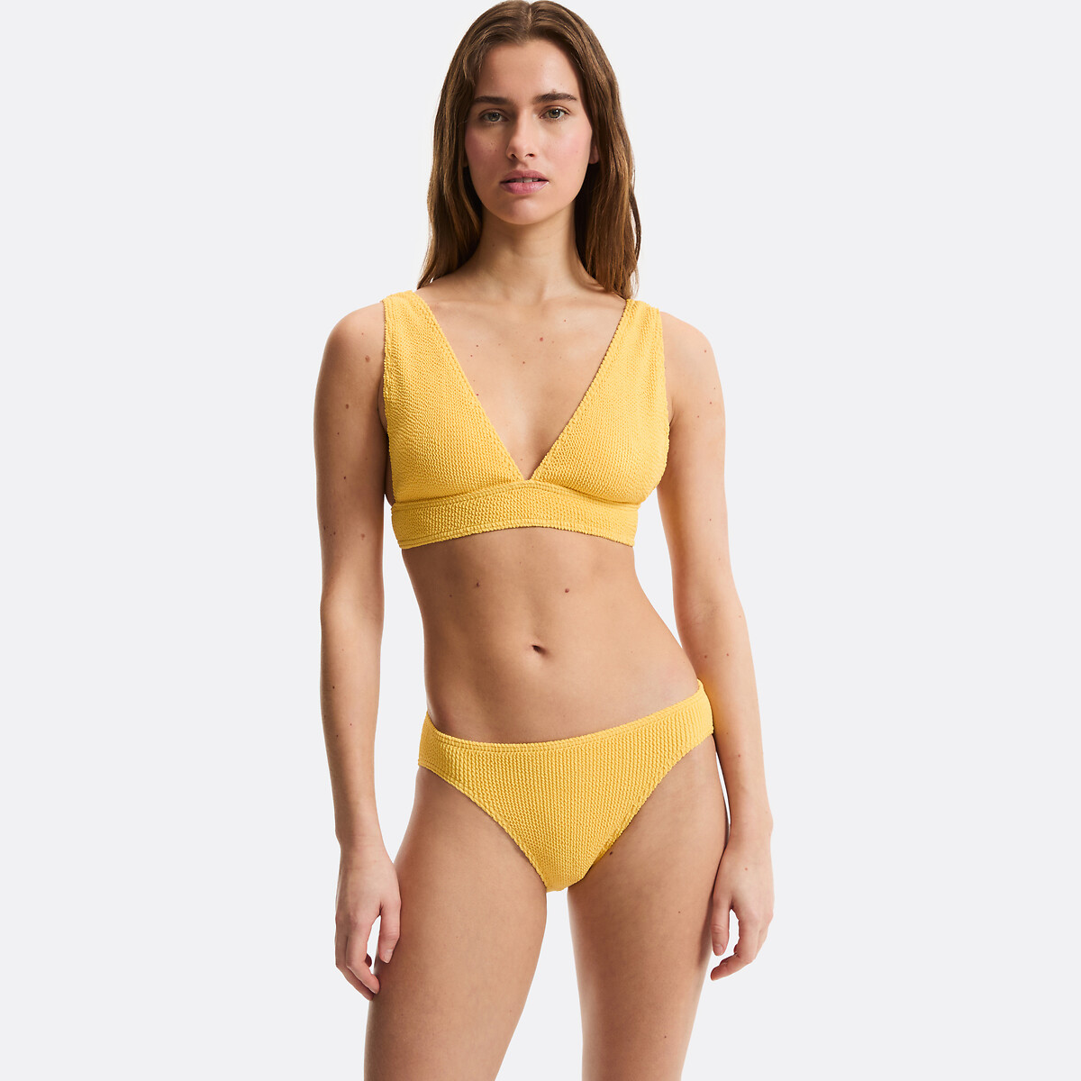 Top de bikini triangular, talla única amarillo, LA REDOUTE COLLECTIONS