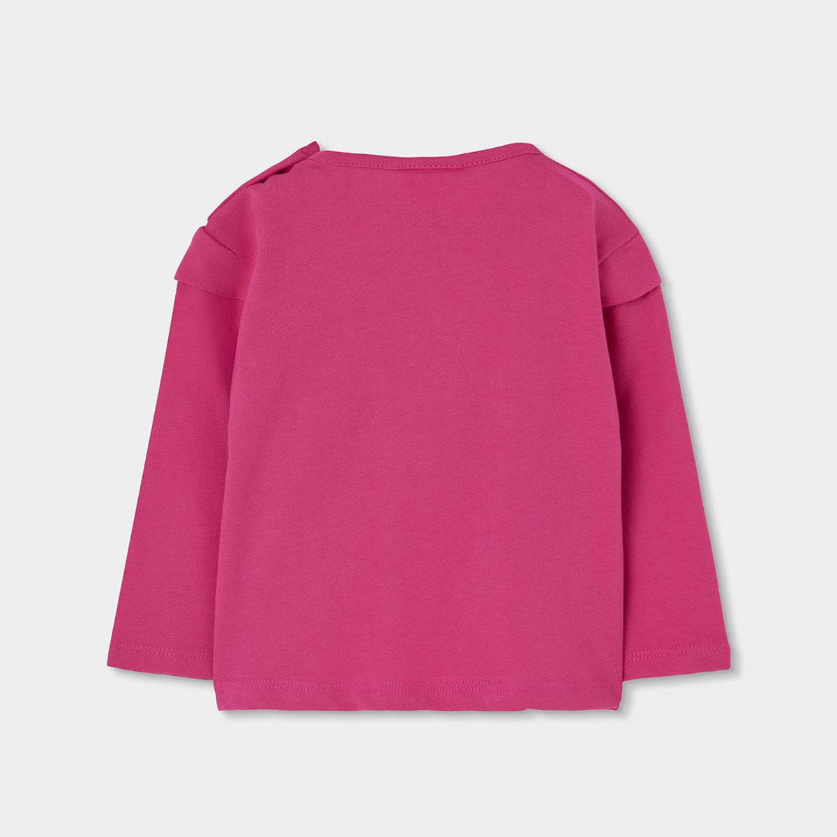 T-shirt fille en maille fraise broderie fleurs violet, BOBOLI