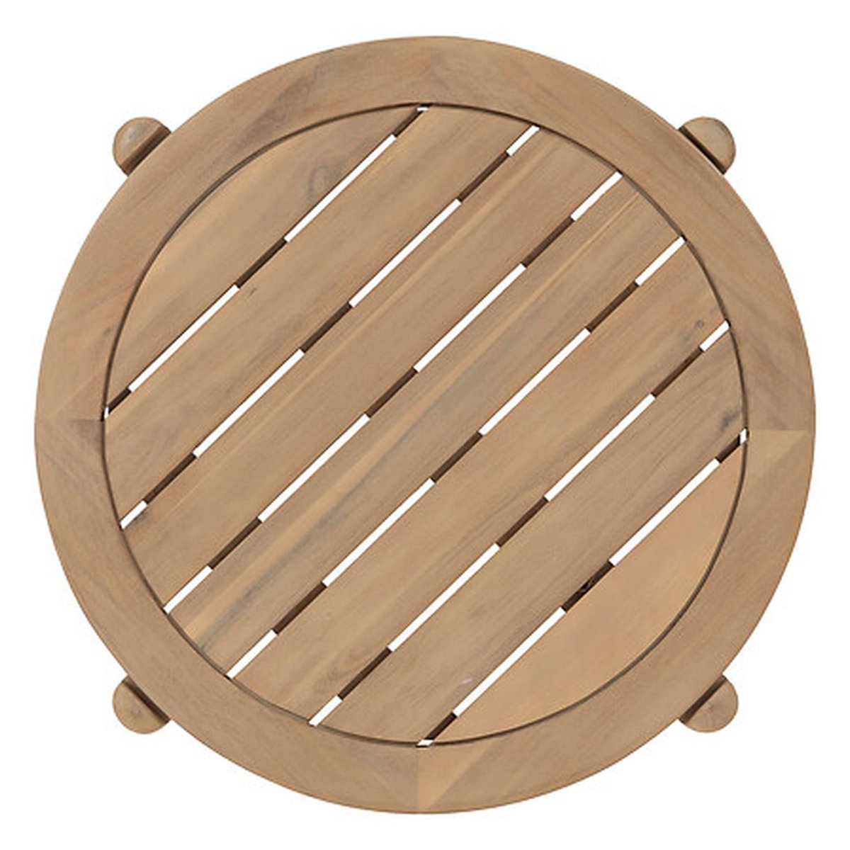 Table d'appoint de jardin ronde en acacia DEONA beige, HESPERIDE