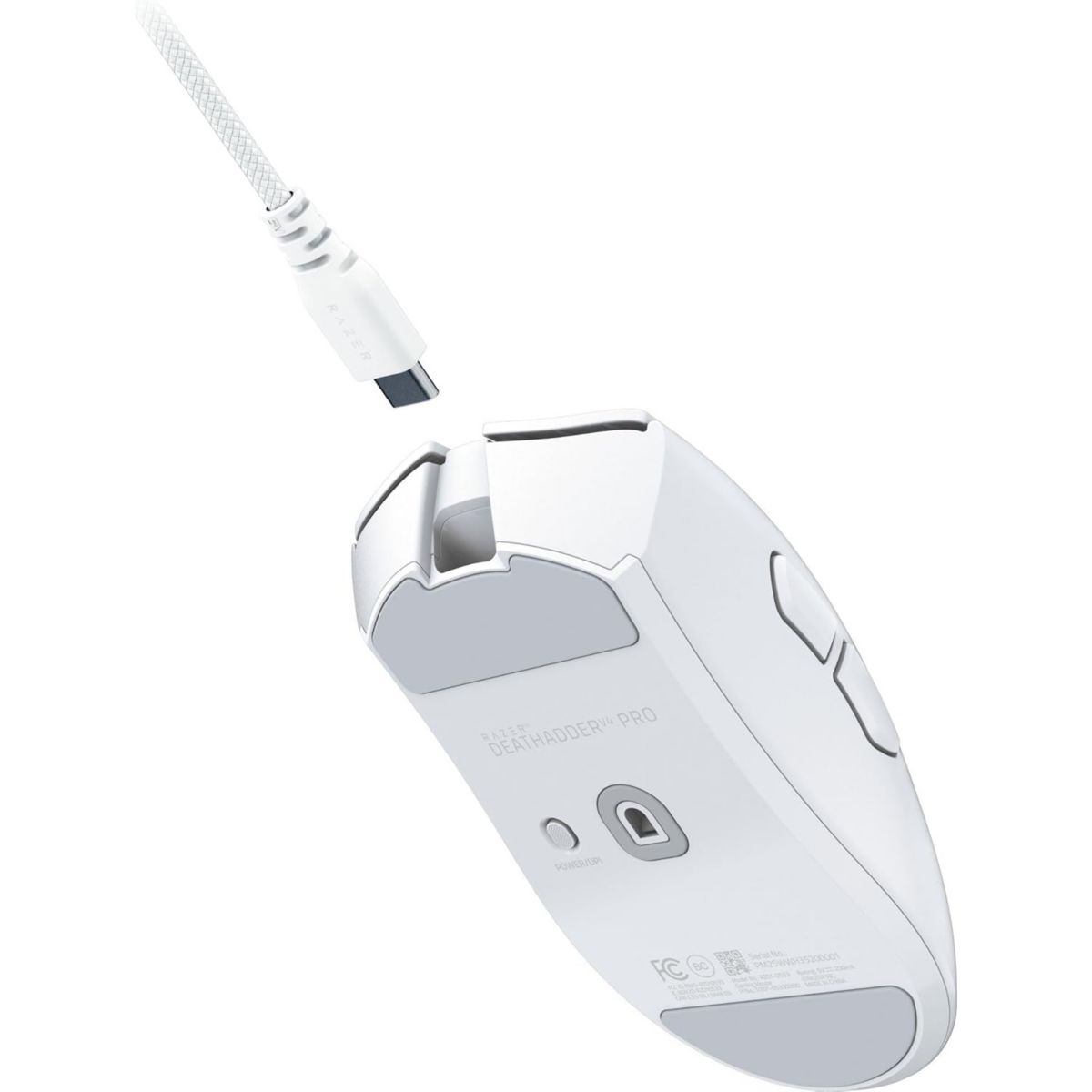 Souris Gamer Sans Fil DEATHADDER V4 PRO BLANC couleur unique, RAZER