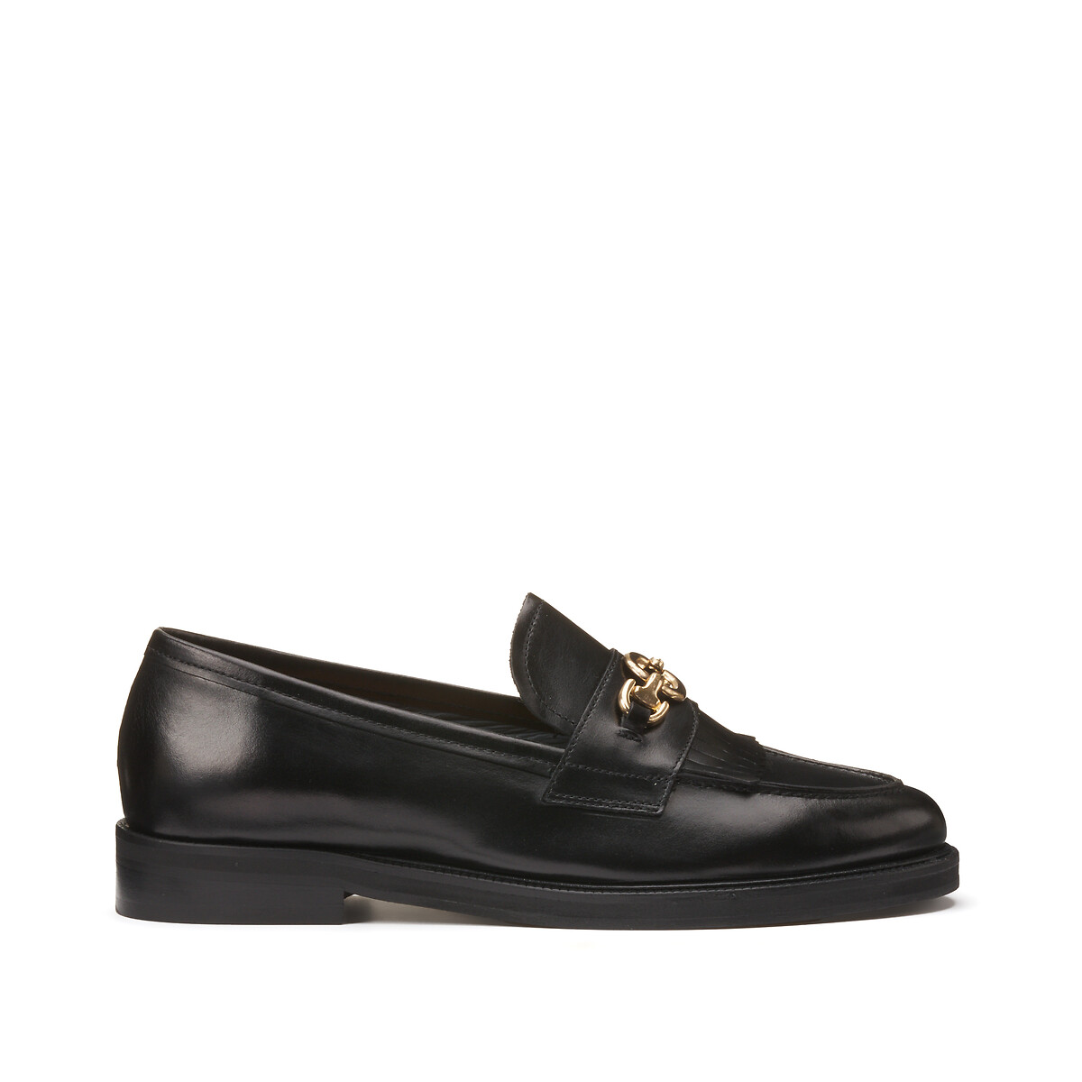 Mocassins cuir Delphes, fabriqués en Europe noir, JONAK