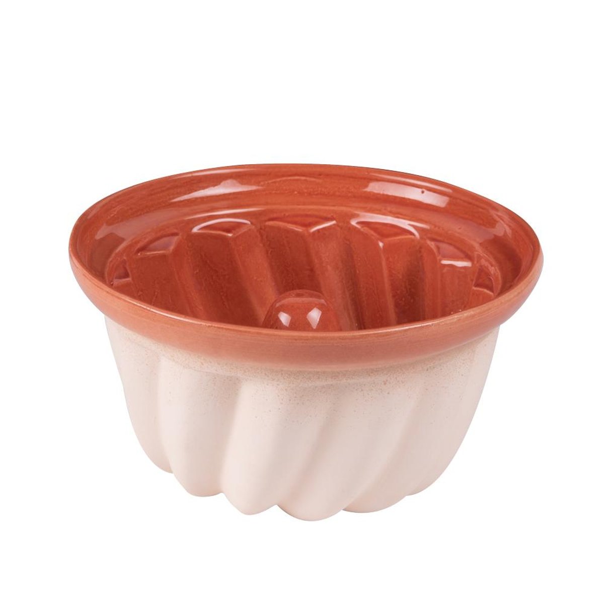 Moule à kougelhopf 22 cm en terre cuite jaune, POTERIE RENE BECK