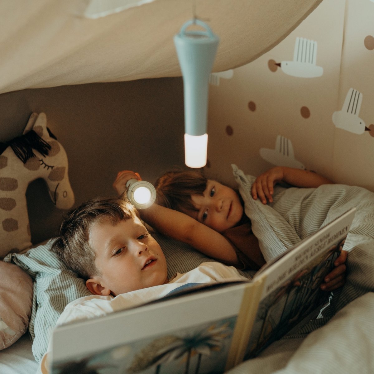 Lampe torche multifonctions bleu, KIDYWOLF