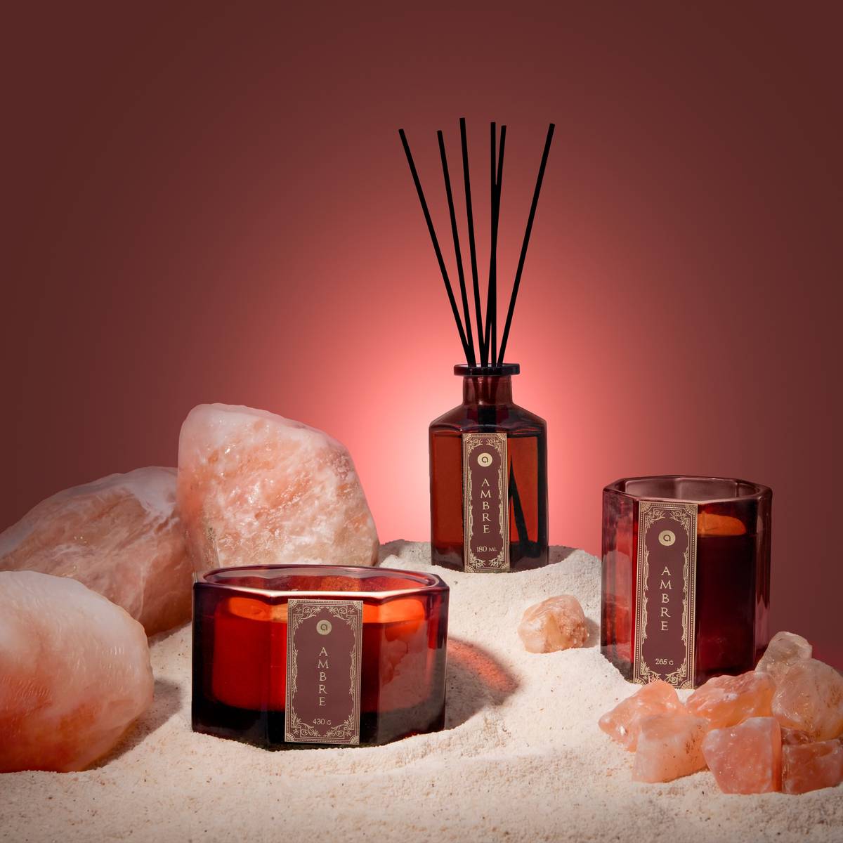 Bougie parfumée LUCIEN ambre, ATMOSPHERA
