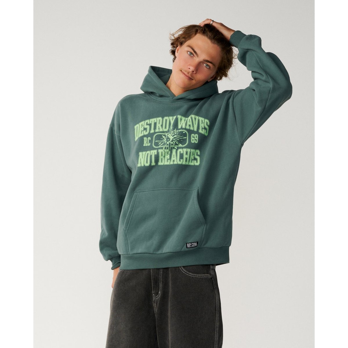 Sweat à capuche DISORDER muted green, RIP CURL