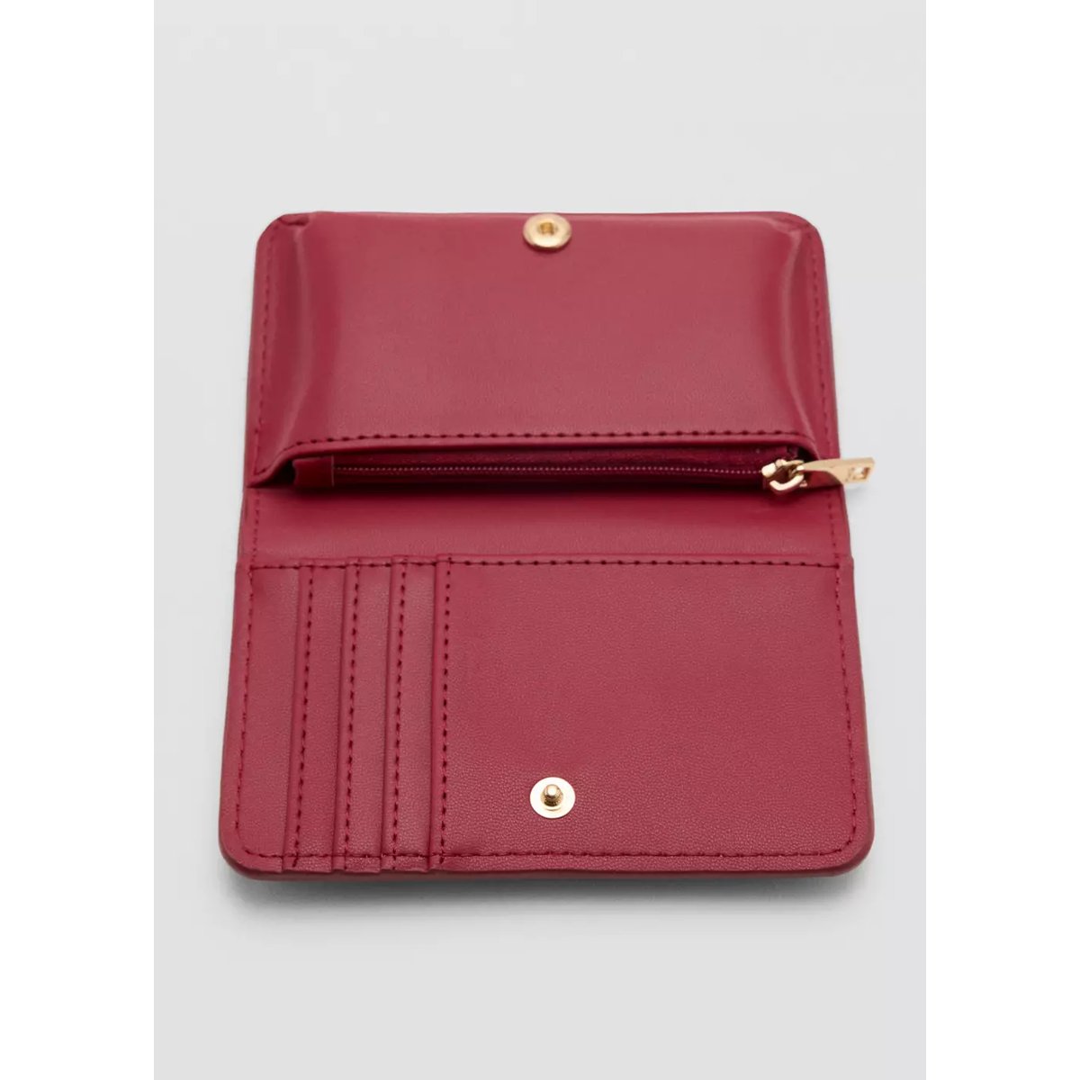 Portefeuille effet croco rouge, MANGO