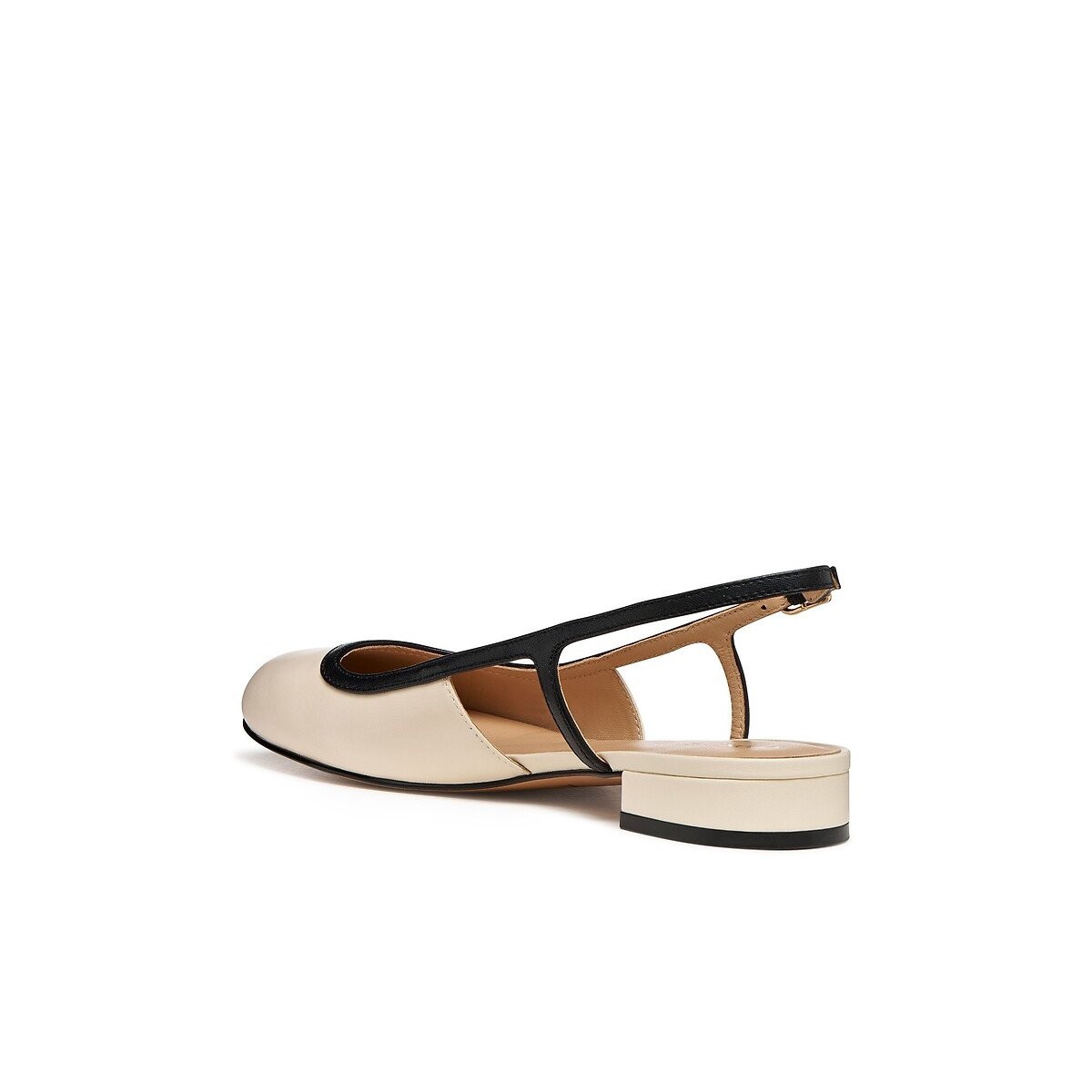 Virnilisa Slingback Leather Ballet Pumps beige/black, GEOX
