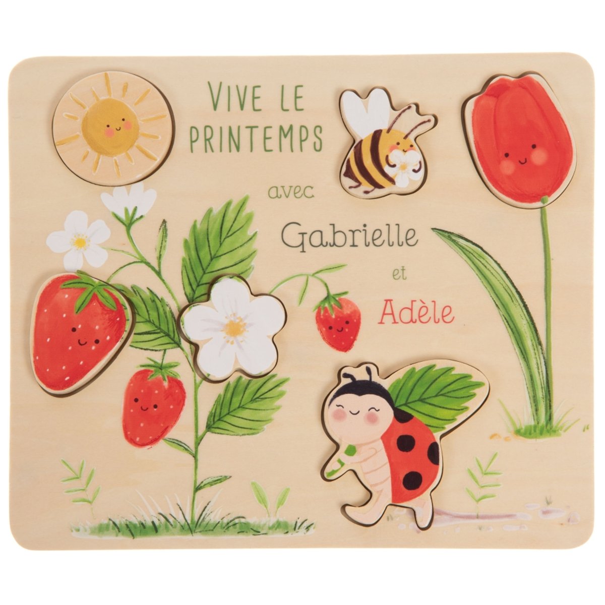 Puzzle Adèle la Coccinelle multicolore, AMADEUS