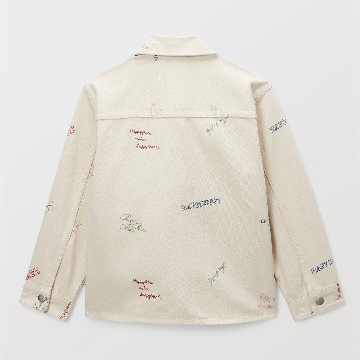 Veste en twill brodée amaretti, MONOPRIX