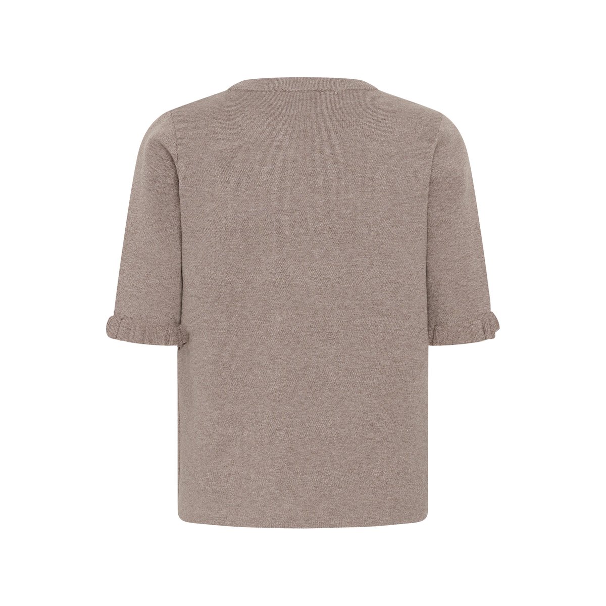Pullover tricoté beige brown lentil melange, CREAM