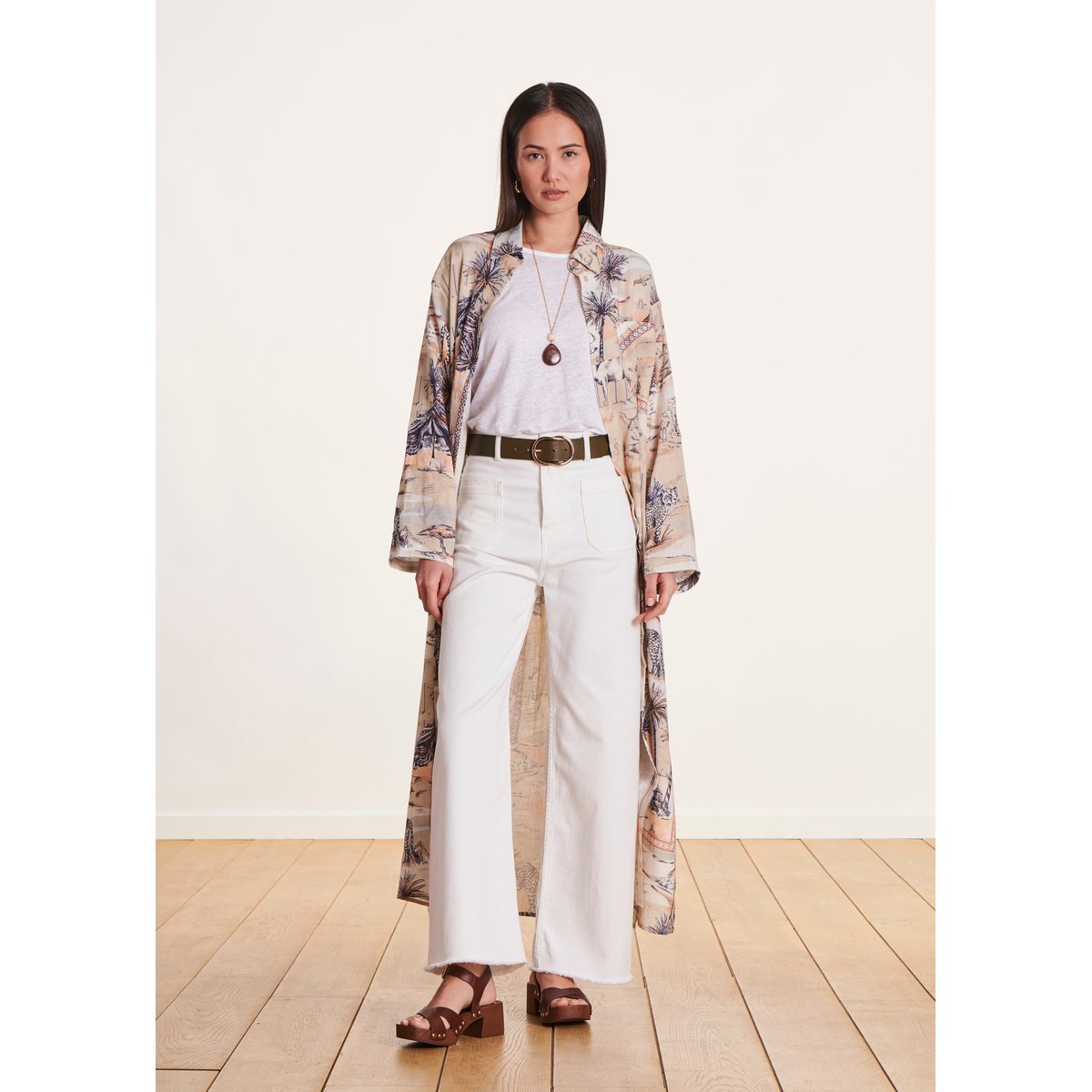 Ceinture en cuir boucle fantaisie baobab, LA FEE MARABOUTEE
