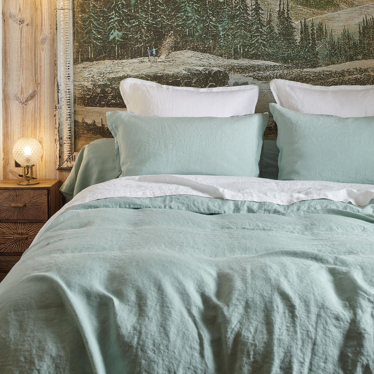 Drap Plat Uni - LIN LAVE blanc, TRADITION DES VOSGES