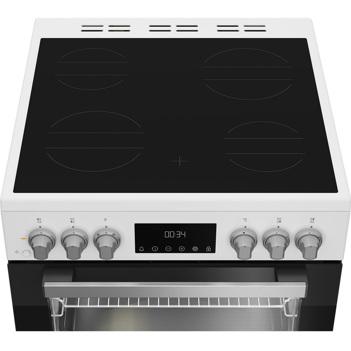Cuisinière vitrocéramique W6V8LCSW couleur unique, WHIRLPOOL