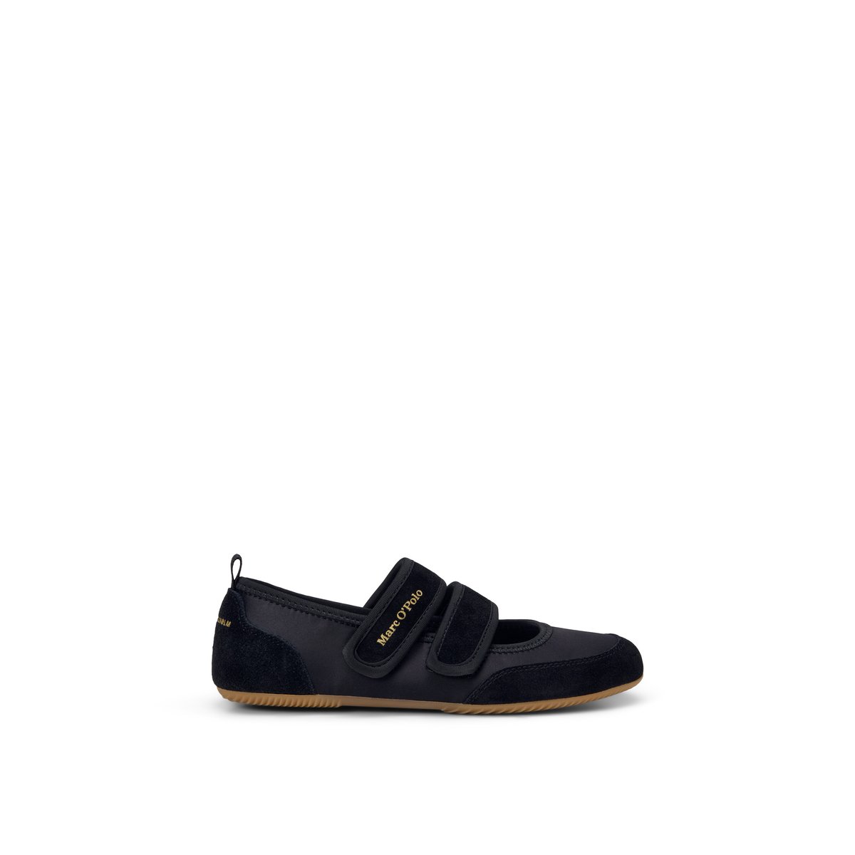 Ballerine modèle Lola avec sangle velcro schwarz, MARC O'POLO