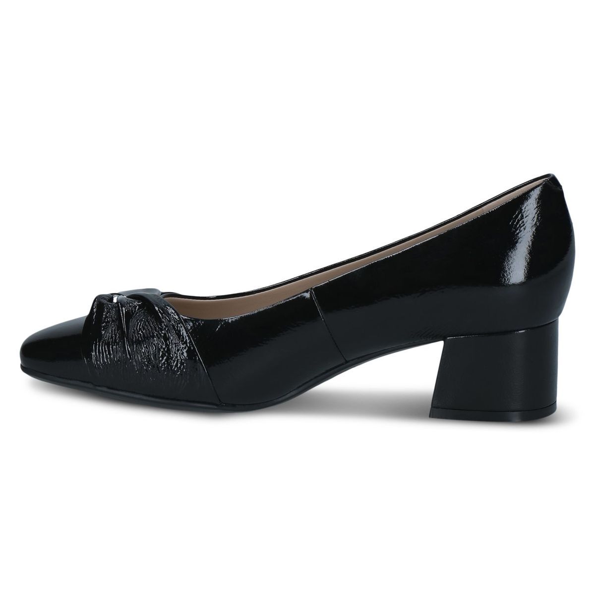 Escarpin en cuir noir mat, CAPRICE