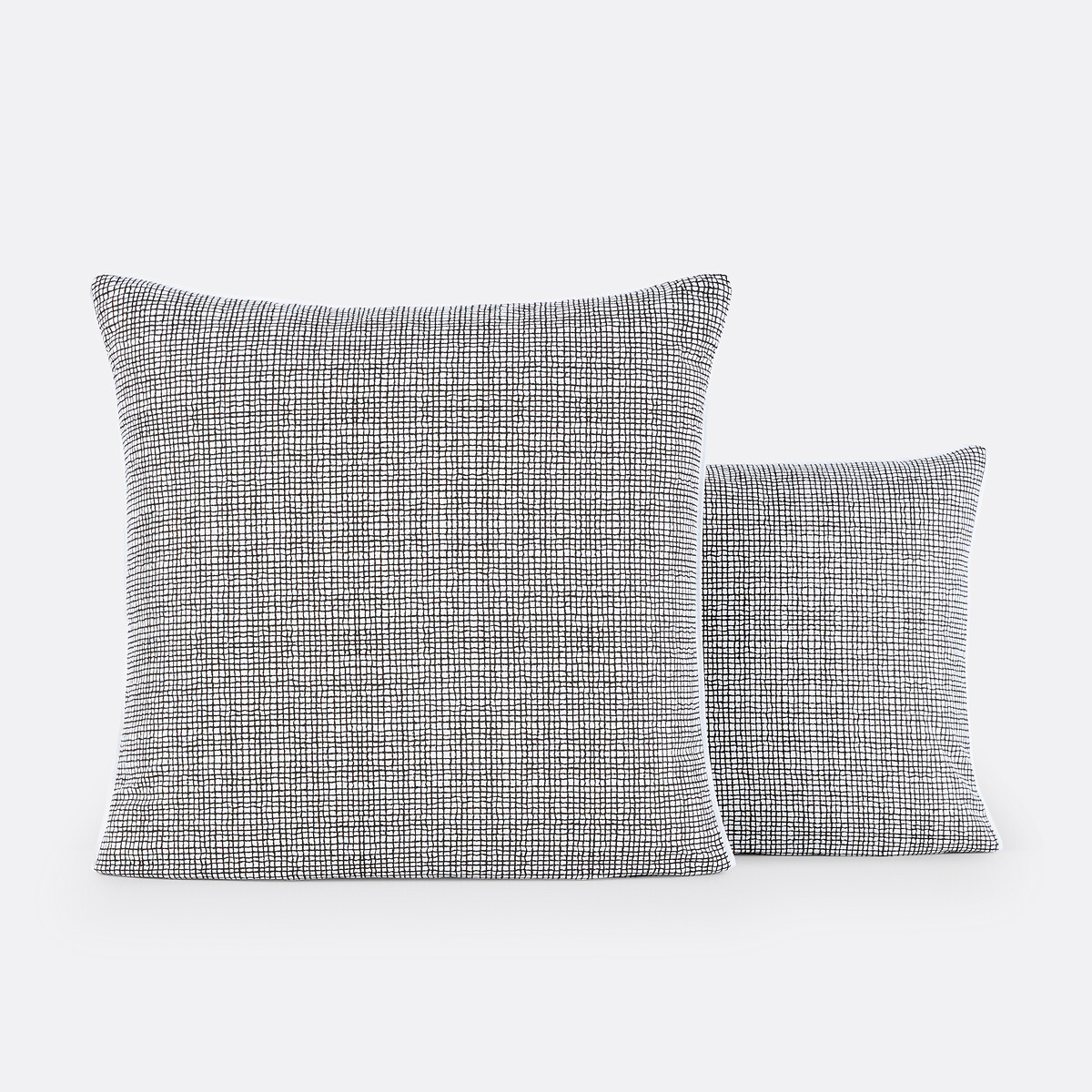 Federa per guanciale puro cotone, Jinties bianco/nero, LA REDOUTE INTERIEURS