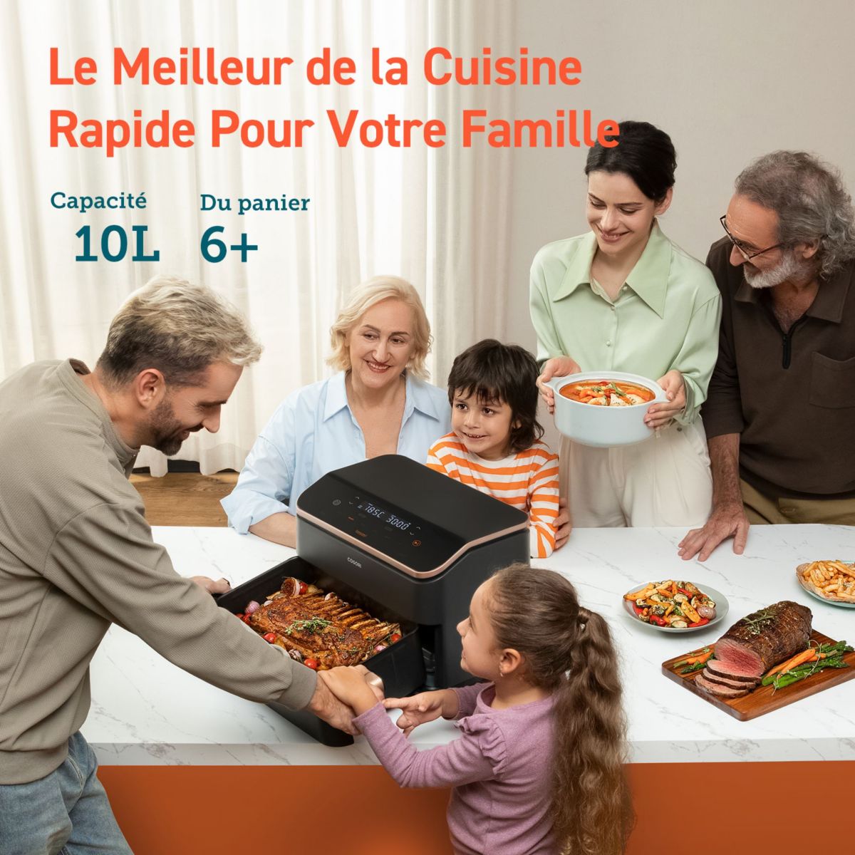 Friteuse sans huile KOSP0027EUN Twinfry Chef Édition 10L couleur unique, COSORI
