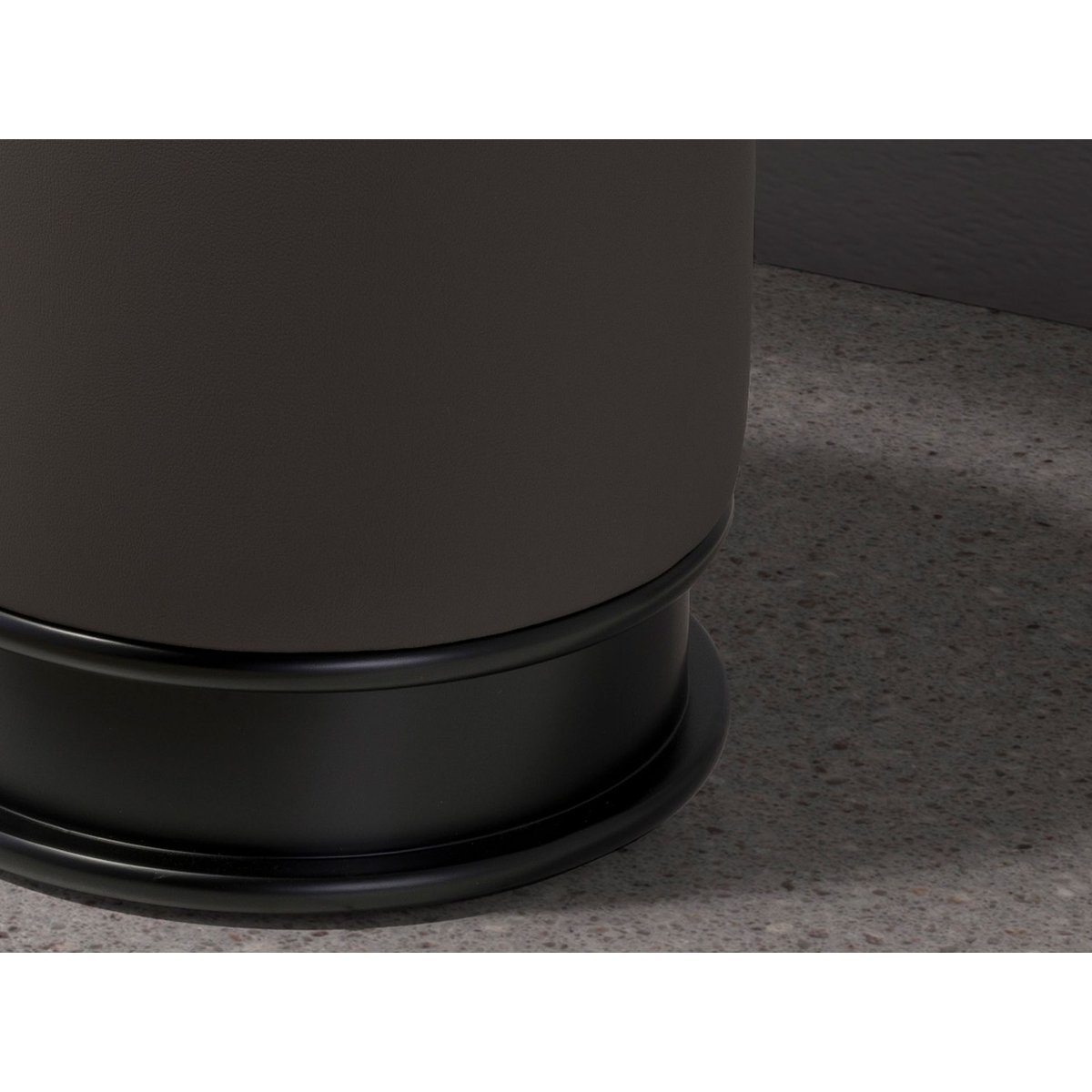 Pouf en similicuir gris | noir, ANGEL CERDA
