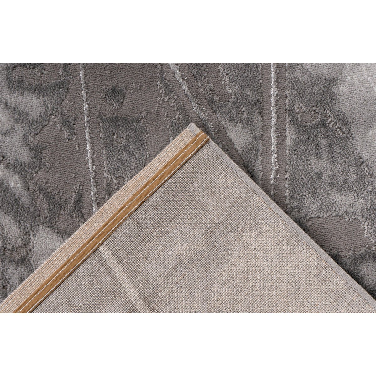 Tapis rectangulaire, Mineral argent gris clair marbré géométrique, ARTE ESPINA